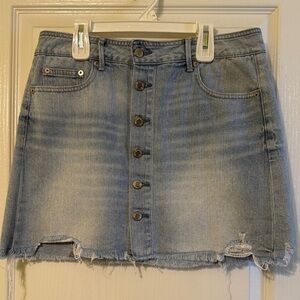 American Eagle Button Front Denim Skirt